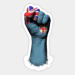 Flag of Fiji on a Raised Clenched Fist Sticker